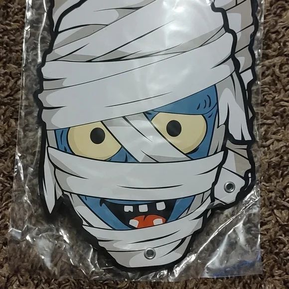 Lot of 2 Paper Jointed Halloween Character Decorations Skeleton Pirate Mummy New - Picture 7 of 15